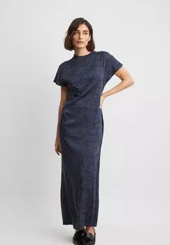 Платье макси NA-KD, синий