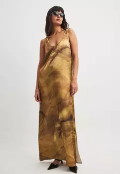 Платье макси NA-KD, желтый