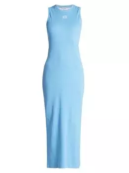 Платье макси на майке Anagram Loewe, бирюзовый