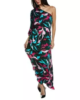 Платье макси на одно плечо Hutch Diva, цвет multi
