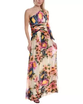 Платье макси на одно плечо от Carla Ruiz, белый