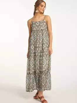 Платье макси на тонких бретельках Izia, золотой