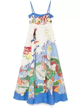 Платье макси Nadia ALEMAIS, синий