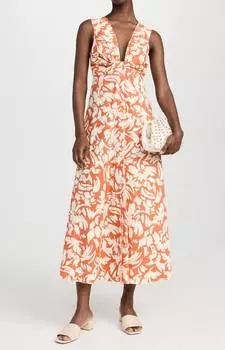 Платье макси Najah Мандаринового цвета Patmos Misa Los Angeles, цвет patmos tangerine