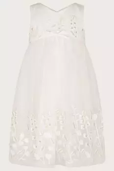 Платье-макси натурального цвета с вышивкой Monsoon