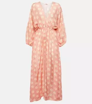 Платье макси Neptune из шелка ERES, розовый