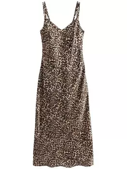 Платье макси Next Dress, коричневый