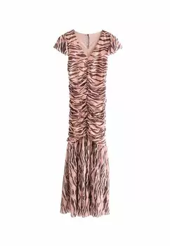 Платье макси Next, розовый