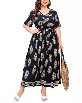 Платье макси Nino Balcutti Plus, темно-синий