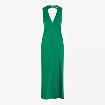 Платье макси Nova из переработанного полиэстера с завязками на спине Omnes, зеленый