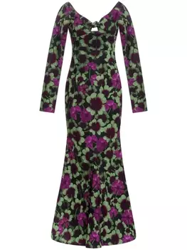 Платье макси Nube Fortuna с цветочным принтом Agua By Agua Bendita, черный