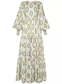 Платье макси Nuez Calado AGUA BY AGUA BENDITA, белый