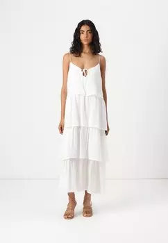 Платье макси OBJANN V NECK Object, белый