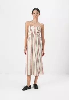 Платье макси OBJKAREN MIDI DRESS Object, бежевый