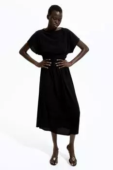 Платье макси облегающего кроя H&M, черный