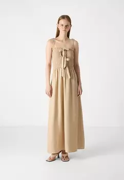 Платье макси ONLAMAHLE SMOCK ONLY, бежевый