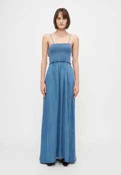 Платье макси ONLCHARIS LIFE SMOCK DRESS - Denim dress ONLY Tall, цвет Medium Blue Denim