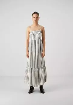Платье макси Onlthyra Life Strap Dress ONLY, Cloud Dancer/черное