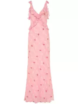 Платье макси Orcene LoveShackFancy, розовый