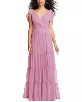 Платье макси от Dessy Group THE DESSY GROUP, цвет powder pink