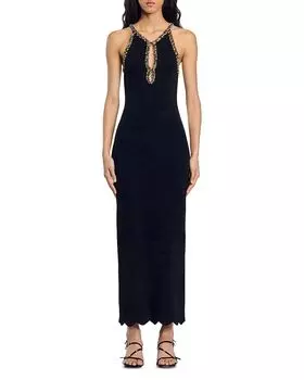 Платье макси от Jenna Velvet Sandro, черный