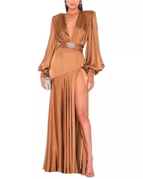 Платье макси от Linda Charm, цвет copper