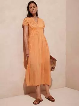 Платье макси от pintuck Mint Velvet, цвет Orange Multi Orange