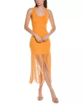 Платье макси от Сандро Sandro, оранжевый