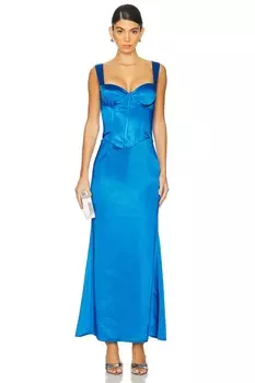Платье макси oura Runaway The Label, цвет cobalt