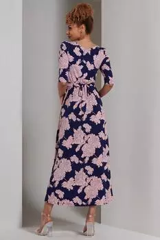 Платье макси Parker с рукавами 3/4 Jolie Moi, синий