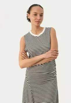 Платье макси Part Two, пестрый черный