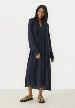 Платье макси Part Two, темно-синий