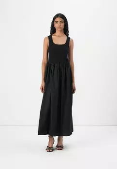 Платье макси PCDULLA U NECK LONG DRESS Pieces, черный