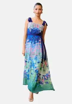 Платье макси PETITE FIT - OMBRE TIE SHOULDER Love & Roses, синий