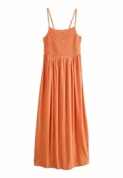 Платье макси PETITE FIT STRAPPY SHIRRED - Jersey dress Next, оранжевый