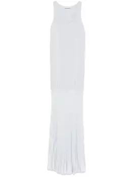 Платье макси Philosophy Di Lorenzo Serafini с ребристыми вставками, серый