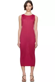 Платье макси Pink June New Colorful Basics 4 PLEATS PLEASE ISSEY MIYAKE
