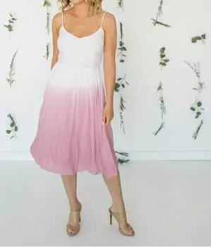 Платье макси Pink Sunset белого цвета BB Dakota