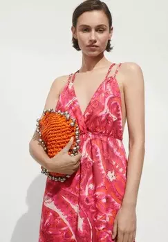 Платье макси PLUMA Mango, розовый