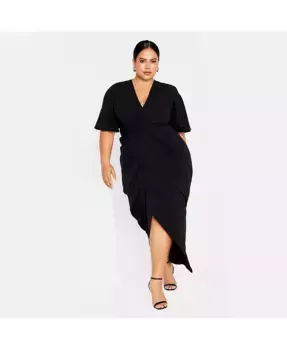 Платье макси Plus Size Braelynn CITY CHIC, черный