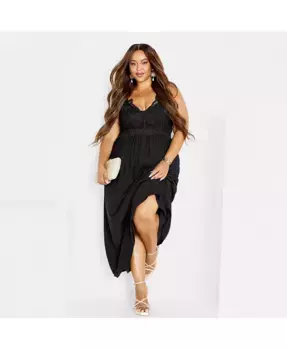 Платье макси Plus Size Martina CITY CHIC, черный
