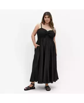 Платье макси Plus Size Maui CITY CHIC, черный