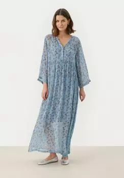 Платье макси POLONIA Part Two, цвет Faded Denim Scattered Flower