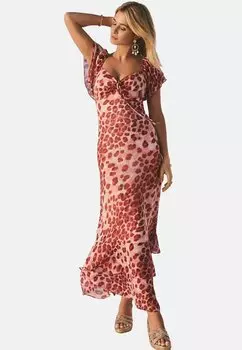 Платье макси PRINT RUFFLE TIERED Friends Like These, красный