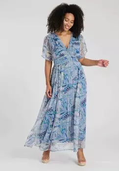 Платье макси PRINTED DETAIL South Beach, синий