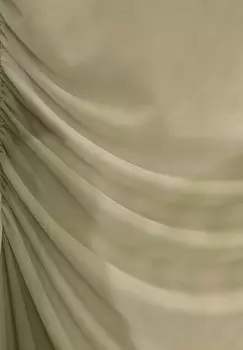 Платье макси PRINTED PULL&BEAR, зеленый