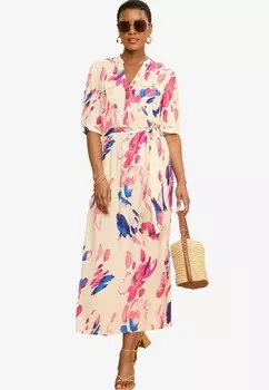 Платье макси PRINTED SLEEVE PETITE Love & Roses, мультиколор