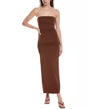 Платье макси прямого кроя Chaser, коричневый