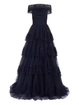 Платье макси Queenie Jenny Packham, синий