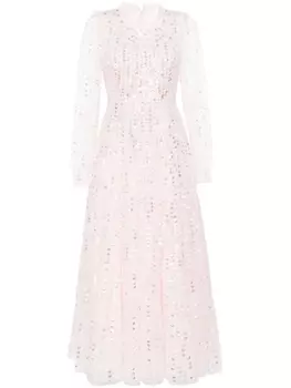 Платье макси Raindrop с бисером Needle & Thread, розовый